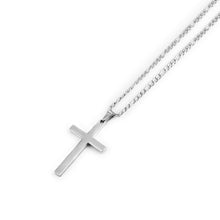 Load image into Gallery viewer, 18K or .925 Silver Plated Classic Cross Figaro Chain
