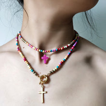 Load image into Gallery viewer, Connected to the Cross Bohemian Fashion Necklace
