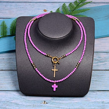 Load image into Gallery viewer, Connected to the Cross Bohemian Fashion Necklace
