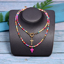 Load image into Gallery viewer, Connected to the Cross Bohemian Fashion Necklace
