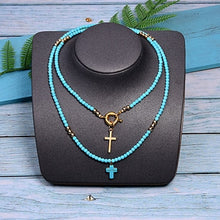 Load image into Gallery viewer, Connected to the Cross Bohemian Fashion Necklace
