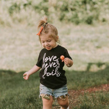 Load image into Gallery viewer, Love Never Fails Children&#39;s Tshirt
