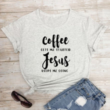 Load image into Gallery viewer, Coffee and Jesus Fall Tshirt
