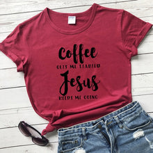 Load image into Gallery viewer, Coffee and Jesus Fall Tshirt
