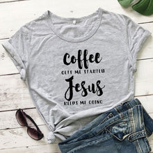 Load image into Gallery viewer, Coffee and Jesus Fall Tshirt
