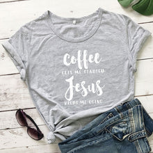 Load image into Gallery viewer, Coffee and Jesus Fall Tshirt
