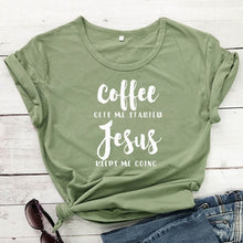 Load image into Gallery viewer, Coffee and Jesus Fall Tshirt
