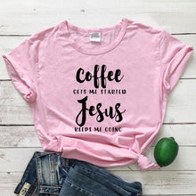 Load image into Gallery viewer, Coffee and Jesus Fall Tshirt
