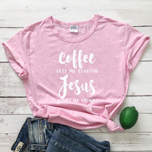 Load image into Gallery viewer, Coffee and Jesus Fall Tshirt
