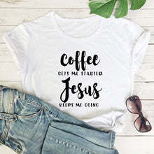 Load image into Gallery viewer, Coffee and Jesus Fall Tshirt
