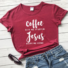 Load image into Gallery viewer, Coffee and Jesus Fall Tshirt
