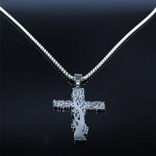 Load image into Gallery viewer, Tree of Life Cross Stainless Steel Chain Necklace
