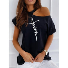 Load image into Gallery viewer, Faith Open Shoulder Spring Fashion Top
