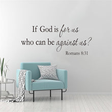 Load image into Gallery viewer, If God is For Us Romans 8:31 Wall Vinyl
