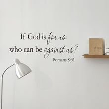 Load image into Gallery viewer, If God is For Us Romans 8:31 Wall Vinyl
