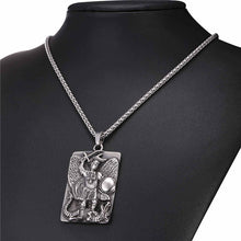 Load image into Gallery viewer, Stainless Archangel St. Michael Storybook Chain Necklace
