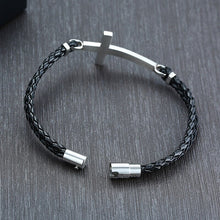 Load image into Gallery viewer, Black Cross Bold Statement Fashion Bracelet
