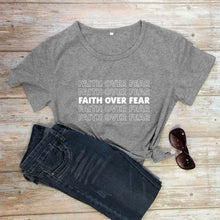 Load image into Gallery viewer, Faith Over Fear Thank You Come Again Tshirt
