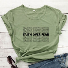 Load image into Gallery viewer, Faith Over Fear Thank You Come Again Tshirt
