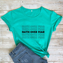 Load image into Gallery viewer, Faith Over Fear Thank You Come Again Tshirt
