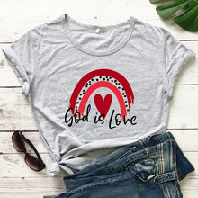 Load image into Gallery viewer, God is Love Rainbow Covenant Tshirt
