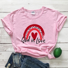 Load image into Gallery viewer, God is Love Rainbow Covenant Tshirt
