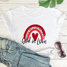 Load image into Gallery viewer, God is Love Rainbow Covenant Tshirt
