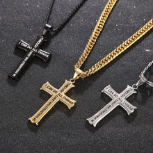 Load image into Gallery viewer, Philippians 4:13 All Things Through Carrying the Cross Daily Stainless Steel Chain
