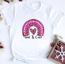 Load image into Gallery viewer, God is Love Rainbow Covenant Tshirt
