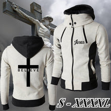 Load image into Gallery viewer, Lined Comfort Believe Jesus Ski Jacket Windbreaker
