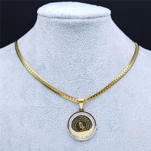 Load image into Gallery viewer, Stainless 14K Plated Prayer for the Serenity, Courage, Wisdom to Make a Difference Choker
