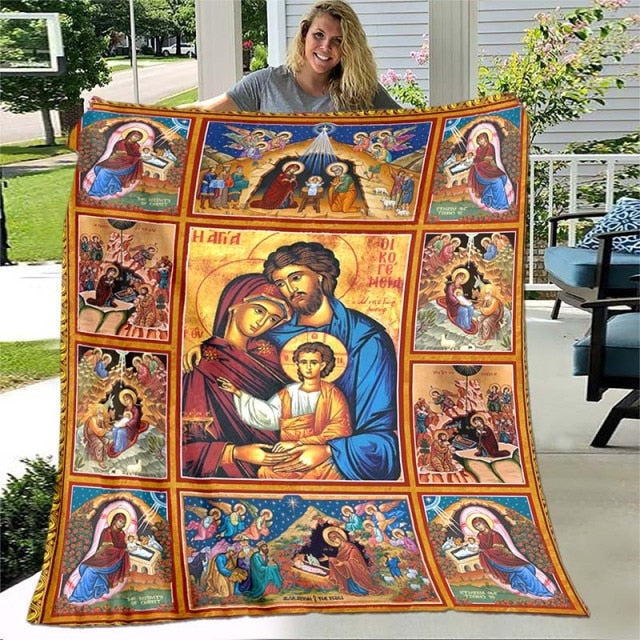 Blessed Plush Fleece Comfort Throw Blanket