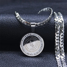 Load image into Gallery viewer, Stainless 14K Plated Prayer for the Serenity, Courage, Wisdom to Make a Difference Choker
