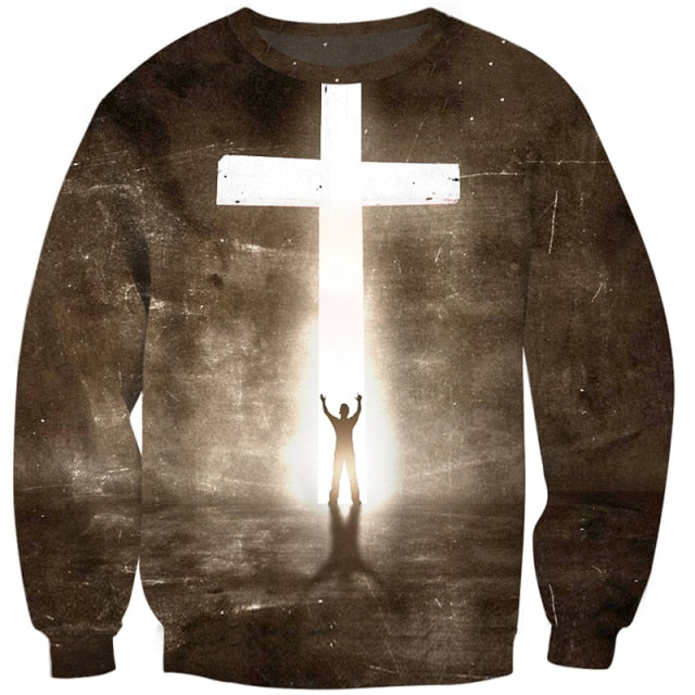 Follow the Light of Christ Truth Men's Sweatshirt