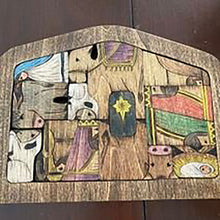 Load image into Gallery viewer, Coffee Table Top Wood Nativity Set
