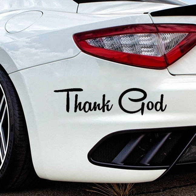 Thank God Bumper Decal